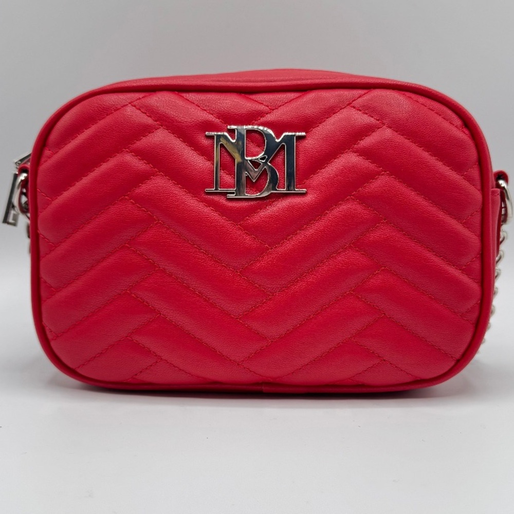 Badgley Mischka Red Chevron Crossbody Bag